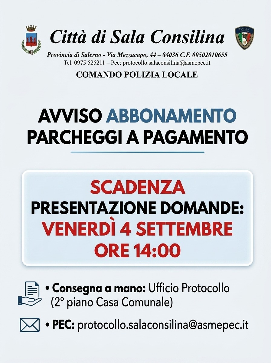 Parcheggi a pagamento 2026